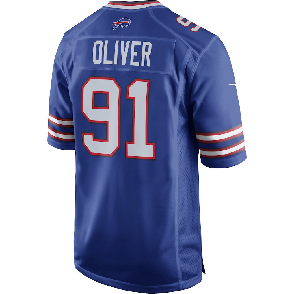 Odoa B.Bills #91 Ed Oliver Royal Game Player Jersey