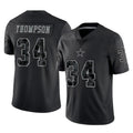 D.Cowboys #34 Jalen Thompson Player Black Limited Reflective Home Game Odoa Stitched Jerseys