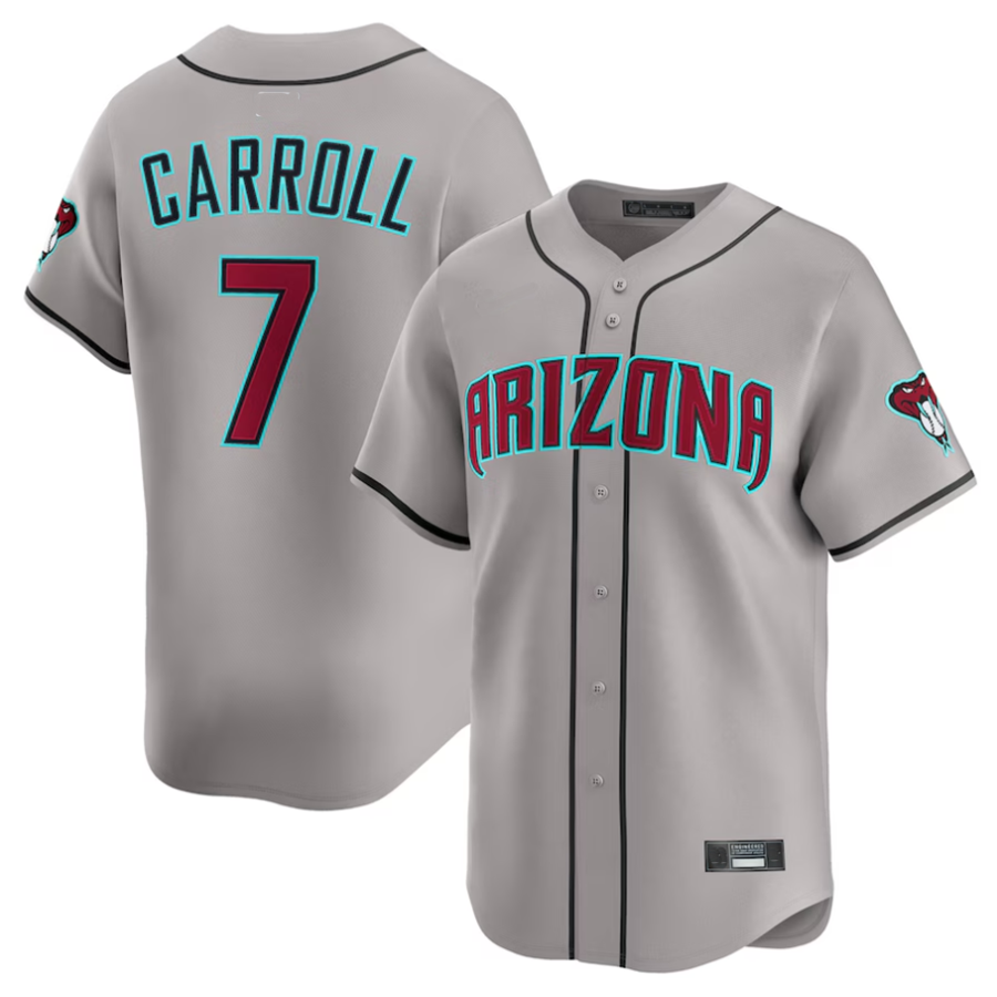 Odoa A.Diamondbacks #7 Corbin Carroll Player Gray Limited American Personalized Stitched Jerseys
