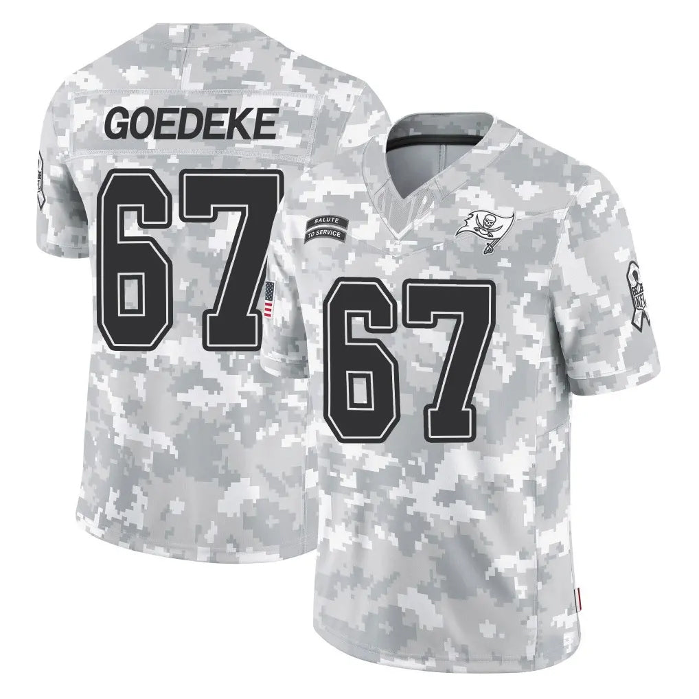 TB.Buccaneers #67 Luke Goedeke Player Arctic Camo Limited Salute To Service Home Game Odoa Stitched Jerseys