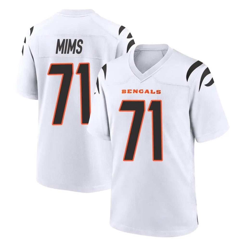 C.Bengals #71 Amarius Mims Player White Home Game Odoa Stitched Jerseys