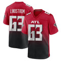 A.Falcons #63 Chris Lindstrom Player Red Home Game Odoa Stitched Jerseys