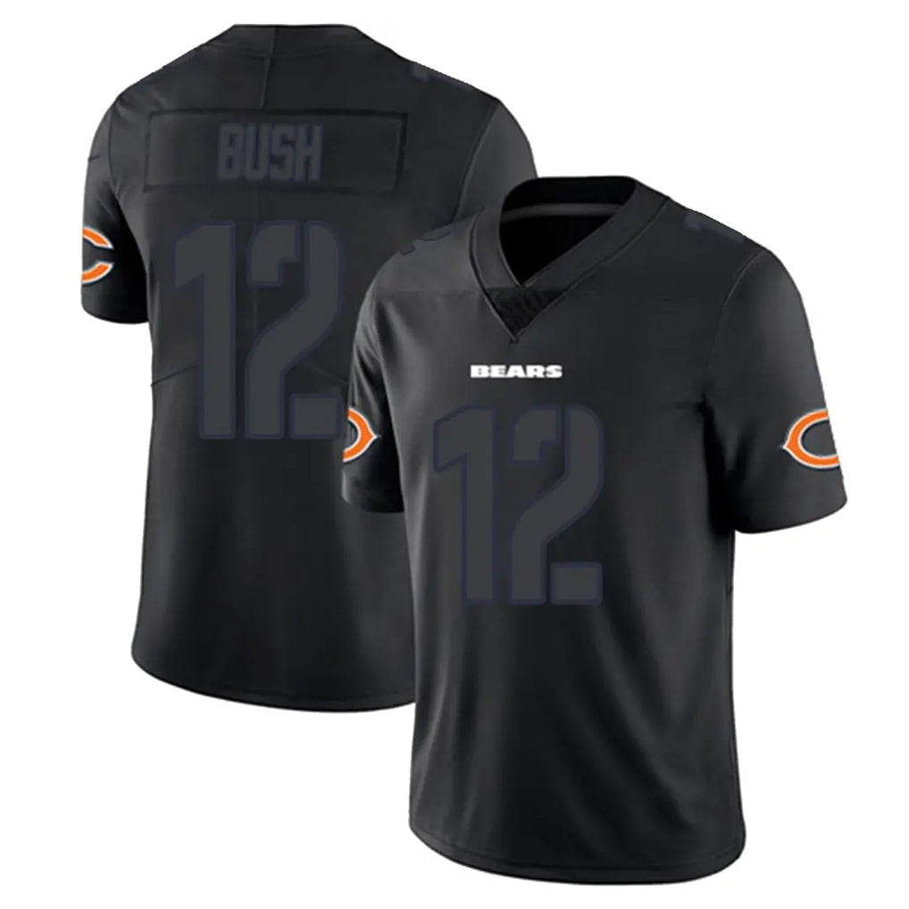 C.Bears #12 Devin Bush Player Black Impact Limited Game Odoa Stitched Jerseys