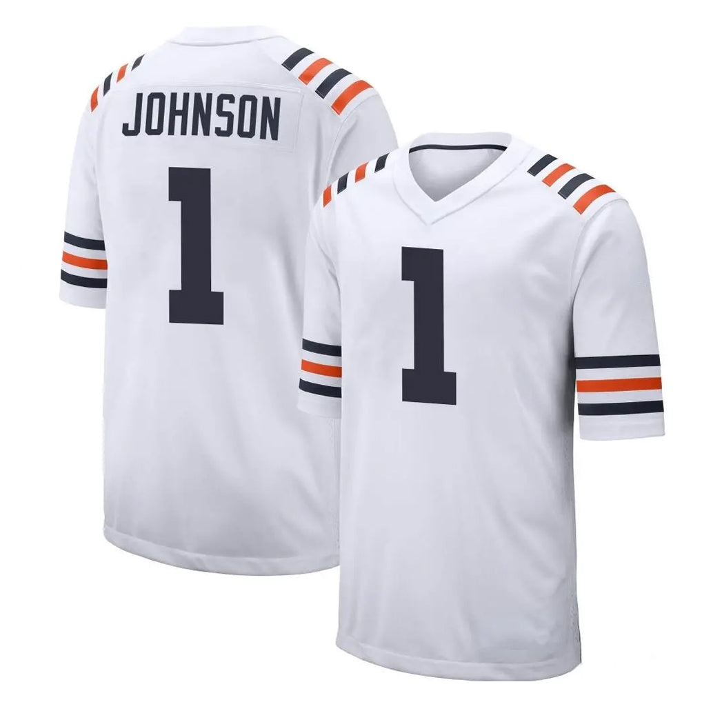 C.Bears #1 Jaylon Johnson Player White Classic Home Game Odoa Stitched Jerseys