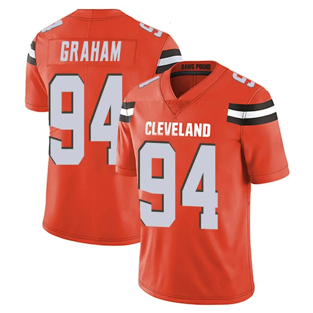 C.Browns #94 Mason Graham Player Orange Alternate Vapor Untouchable Limited Home Game Odoa Stitched Jerseys