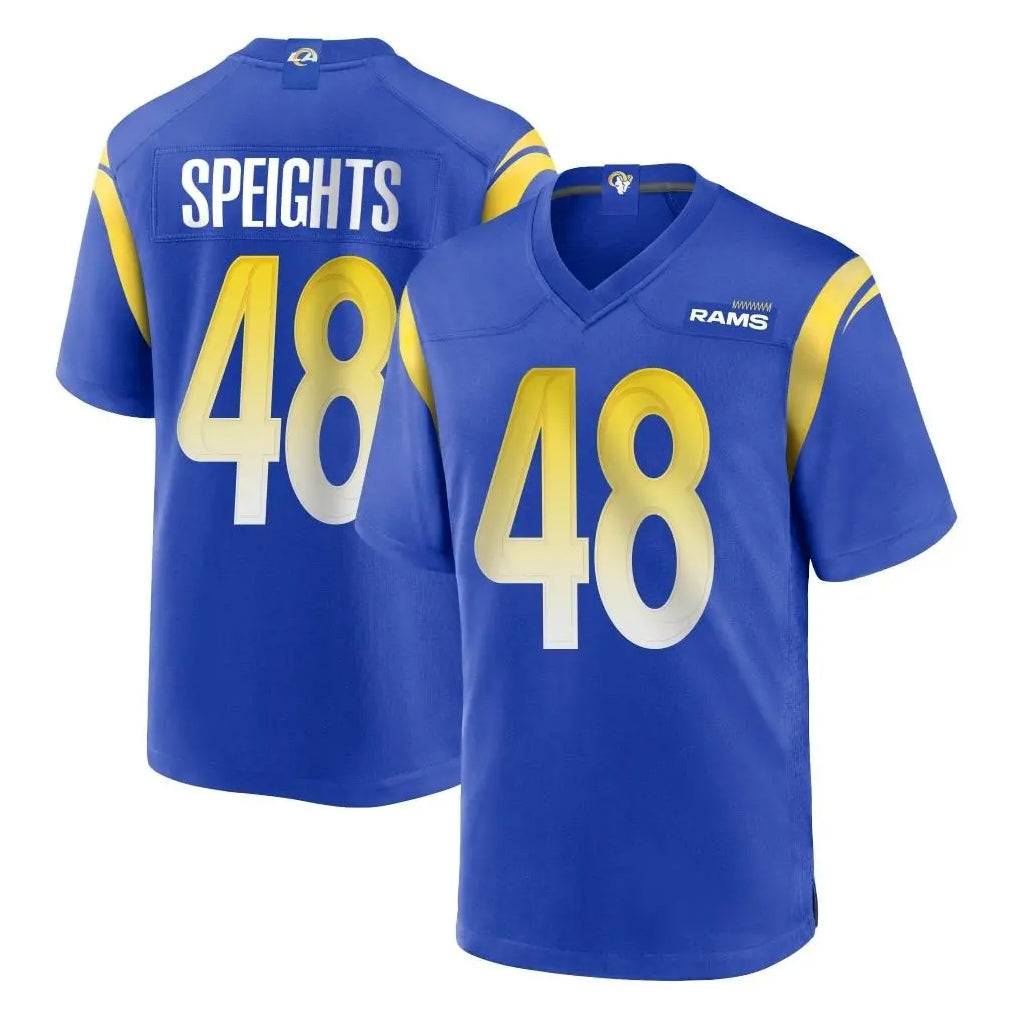 LA.Rams #48 Omar Speights Player Royal Home Game Odoa Stitched Jerseys