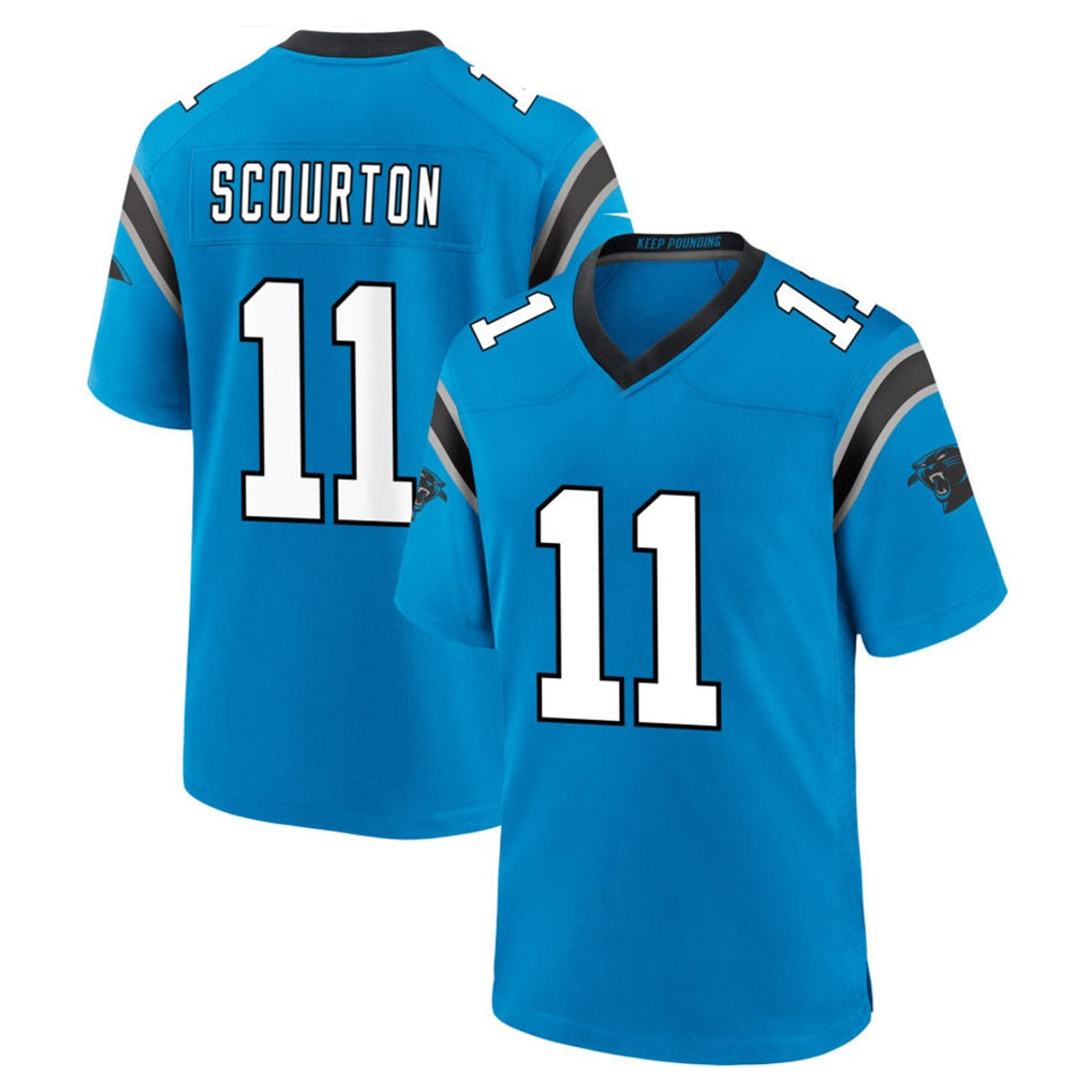C.Panthers #11 Nic Scourton Player Blue Home Game Odoa Stitched Jerseys