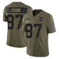 NE.Patriots #87 Romeo Doubs Player Olive 2025 Salute To Service Limited Odoa Stitched Jerseys