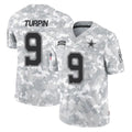 D.Cowboys #9 KaVontae Turpin Player Arctic Camo Salute to Service Limited Home Game Odoa Stitched Jerseys