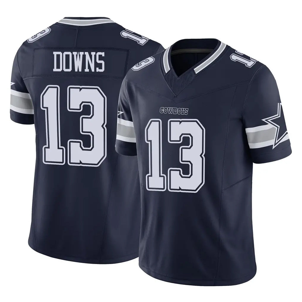 D.Cowboys #13 Caleb Downs Player Navy Limited Vapor F.U.S.E. Home Game Odoa Stitched Jerseys