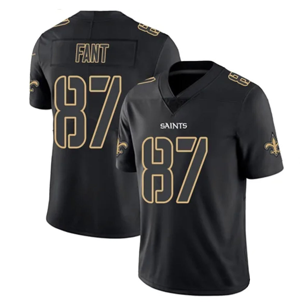 NO.Saints #87 Noah Fant Player Black Impact Limited Home Game Odoa Stitched Jerseys