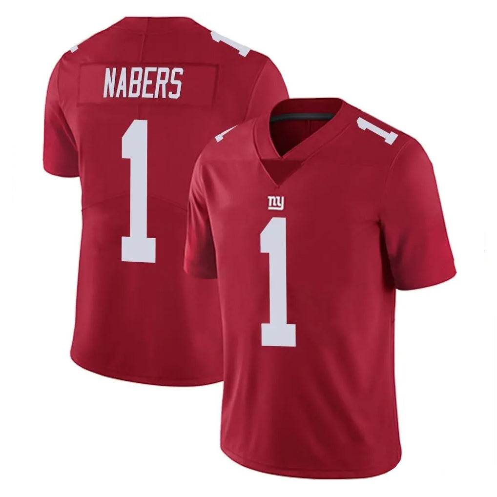 NY.Giants #1 Malik Nabers Player Red Limited Vapor Untouchable Home Game Odoa Stitched Jerseys