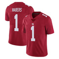 NY.Giants #1 Malik Nabers Player Red Limited Vapor Untouchable Home Game Odoa Stitched Jerseys