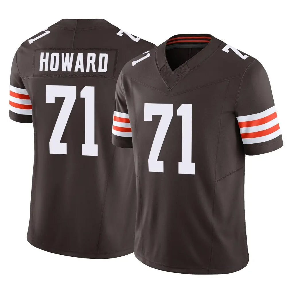 C.Browns #71 Tytus Howard Player Brown Vapor F.U.S.E. Limited Home Game Odoa Stitched Jerseys