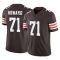 C.Browns #71 Tytus Howard Player Brown Vapor F.U.S.E. Limited Home Game Odoa Stitched Jerseys