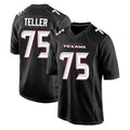 H.Texans #75 Wyatt Teller Player Carbon Black Fashion Home Game Odoa Stitched Jerseys
