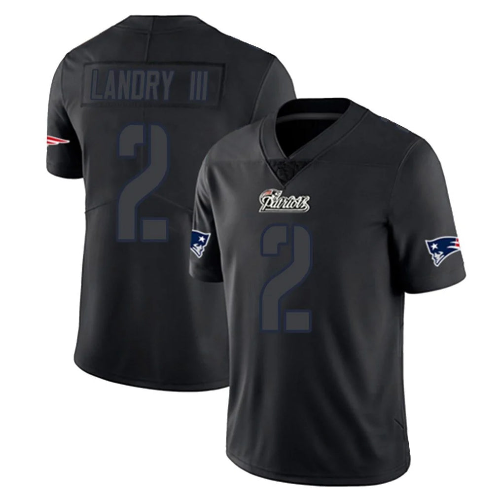 NE.Patriots #2 Harold Landry III Player Black Impact LImited Home Game Odoa Stitched Jerseys