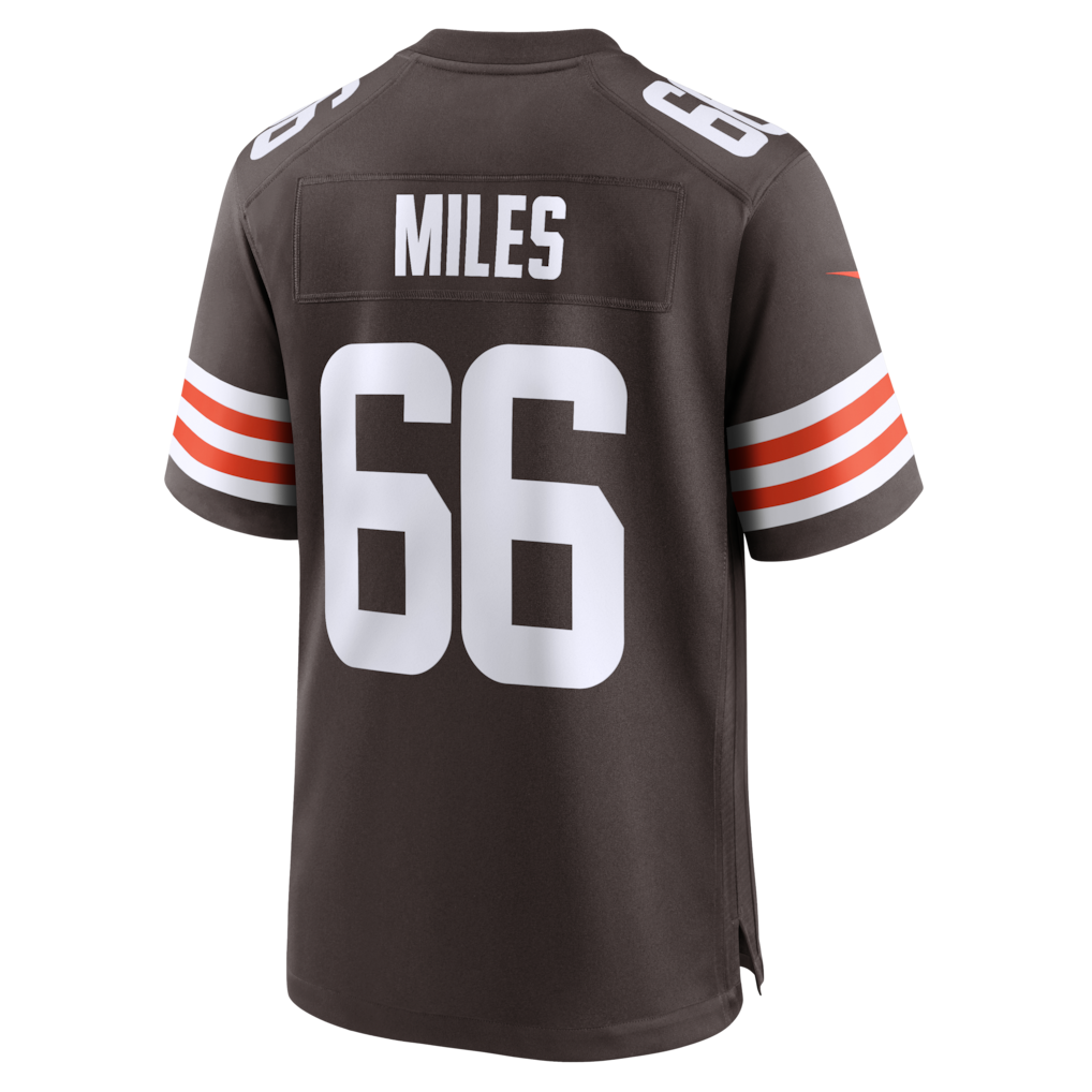 Odoa C.Browns #66 Joshua Miles Brown Team Game Jersey