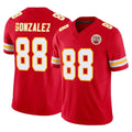 KC.Chiefs #88 Tony Gonzalez Player Red Limited Vapor F.U.S.E. Home Game Odoa Stitched Jerseys