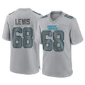 C.Panthers #68 Damien Lewis Player Gray Atmosphere Fashion Game Odoa Stitched Jerseys