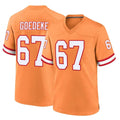 TB.Buccaneers #67 Luke Goedeke Player Orange Throwback Home Game Odoa Stitched Jerseys