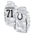 IN.Colts #71 Matt Goncalves Player Arctic Camo Salute to Service Hoodies Limited Game Odoa Stitched Jerseys