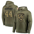 B.Ravens #44 Marlon Humphrey Player Olive Salute to Service Pullover Hoodie Odoa Stitched Jerseys