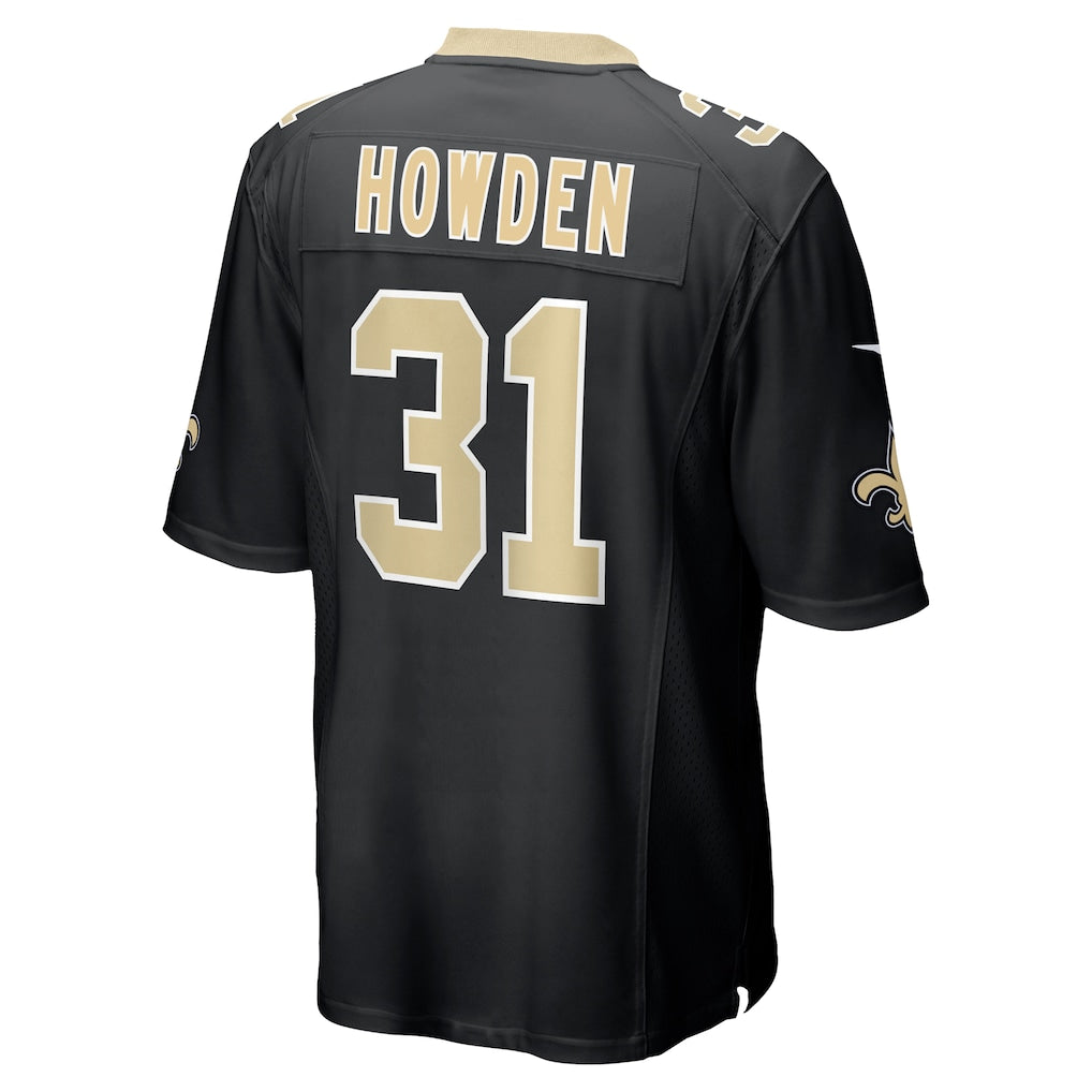 Odoa NO.Saints #31 Jordan Howden Black Team Game Jersey