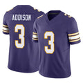M.Vikings #3 Jordan Addison Player Purple Limited Classic Vapor F.U.S.E. Home Game Odoa Stitched Jerseys