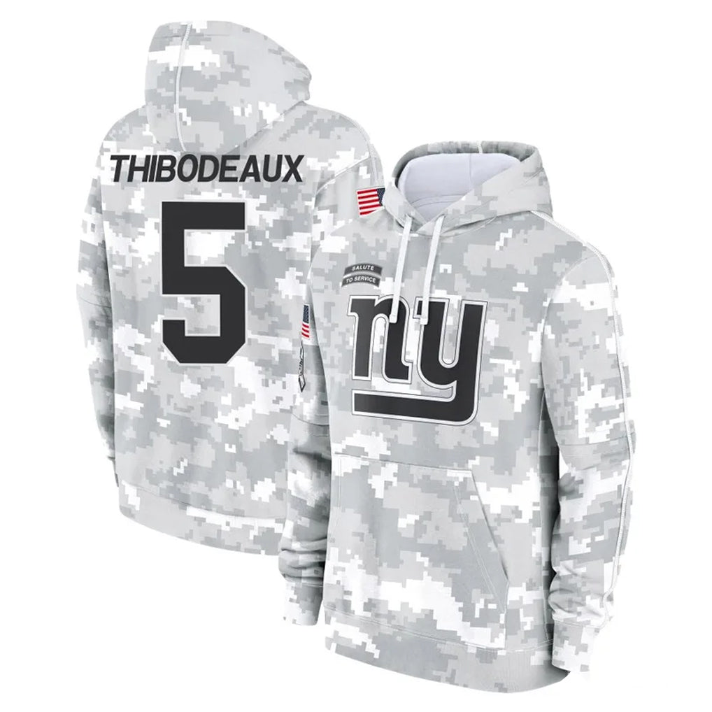 NY.Giants #5 Kayvon Thibodeaux Player Arctic Camo Salute to Service Pullover Hoodies Limited Game Odoa Stitched Jerseys