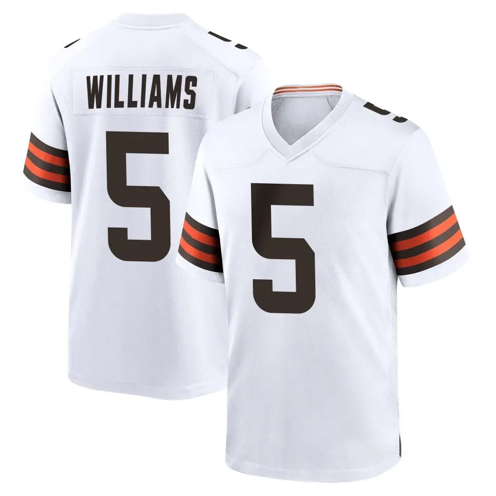 C.Browns #5 Quincy Williams Player White Home Game Odoa Stitched Jerseys
