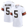 C.Browns #5 Quincy Williams Player White Home Game Odoa Stitched Jerseys
