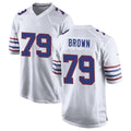 B.Bills #79 Spencer Brown Player White Alternate Game Odoa Stitched Jerseys