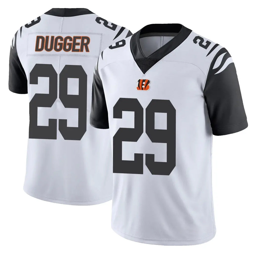C.Bengals #29 Kyle Dugger Player White Color Rush Vapor Untouchable Limted Home Game Odoa Stitched Jerseys