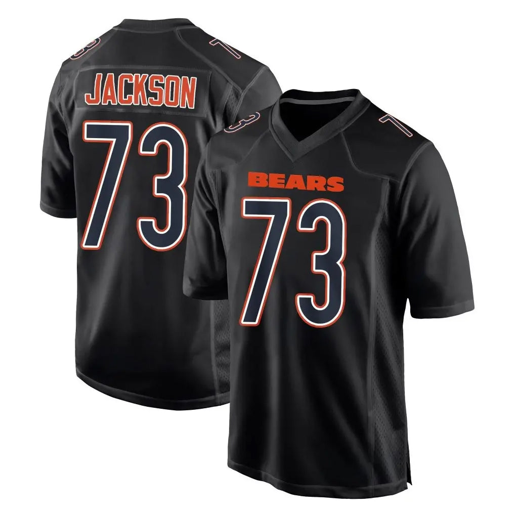 C.Bears #73 Jonah Jackson Player Carbon Black Fashion Game Odoa Stitched Jerseys