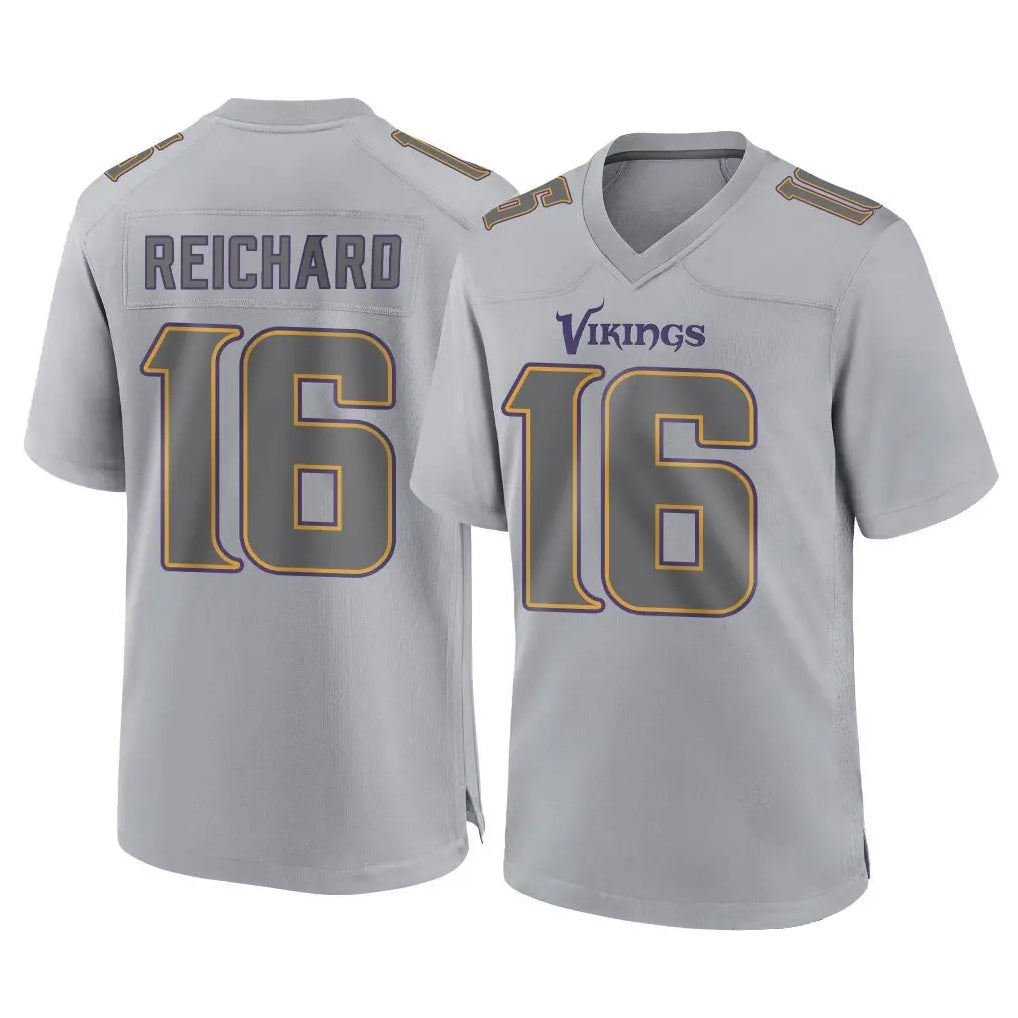 M.Vikings #16 Will Reichard Player Gray Atmosphere Fashion Home Game Odoa Stitched Jerseys
