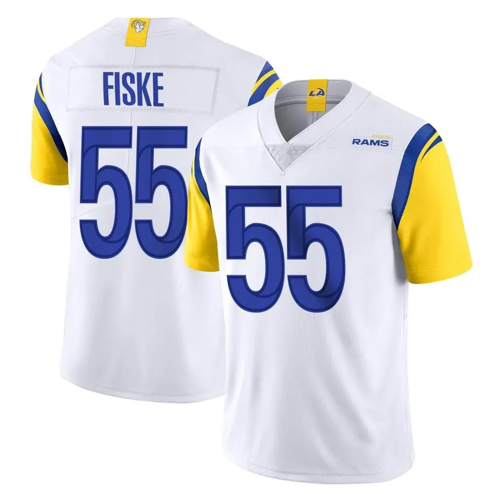 LA.Rams #55 Braden Fiske Player White Limited Vapor Untouchable Home Game Odoa Stitched Jerseys