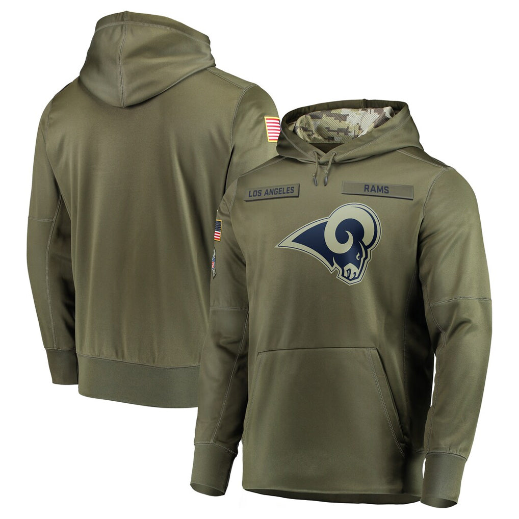 LA.Rams ## Rams Blank Player Olive Salute to Service Pullover Hoodies Home Game Odoa Stitched Jerseys