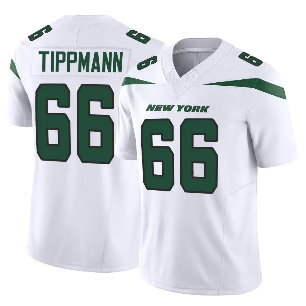 NY.Jets #66 Joe Tippmann Player White Limited Vapor F.U.S.E. Home Game Odoa Stitched Jerseys