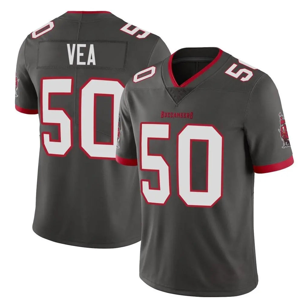 TB.Buccaneers #50 Vita Vea Player Pewter Limited Alternate Vapor Home Game Odoa Stitched Jerseys