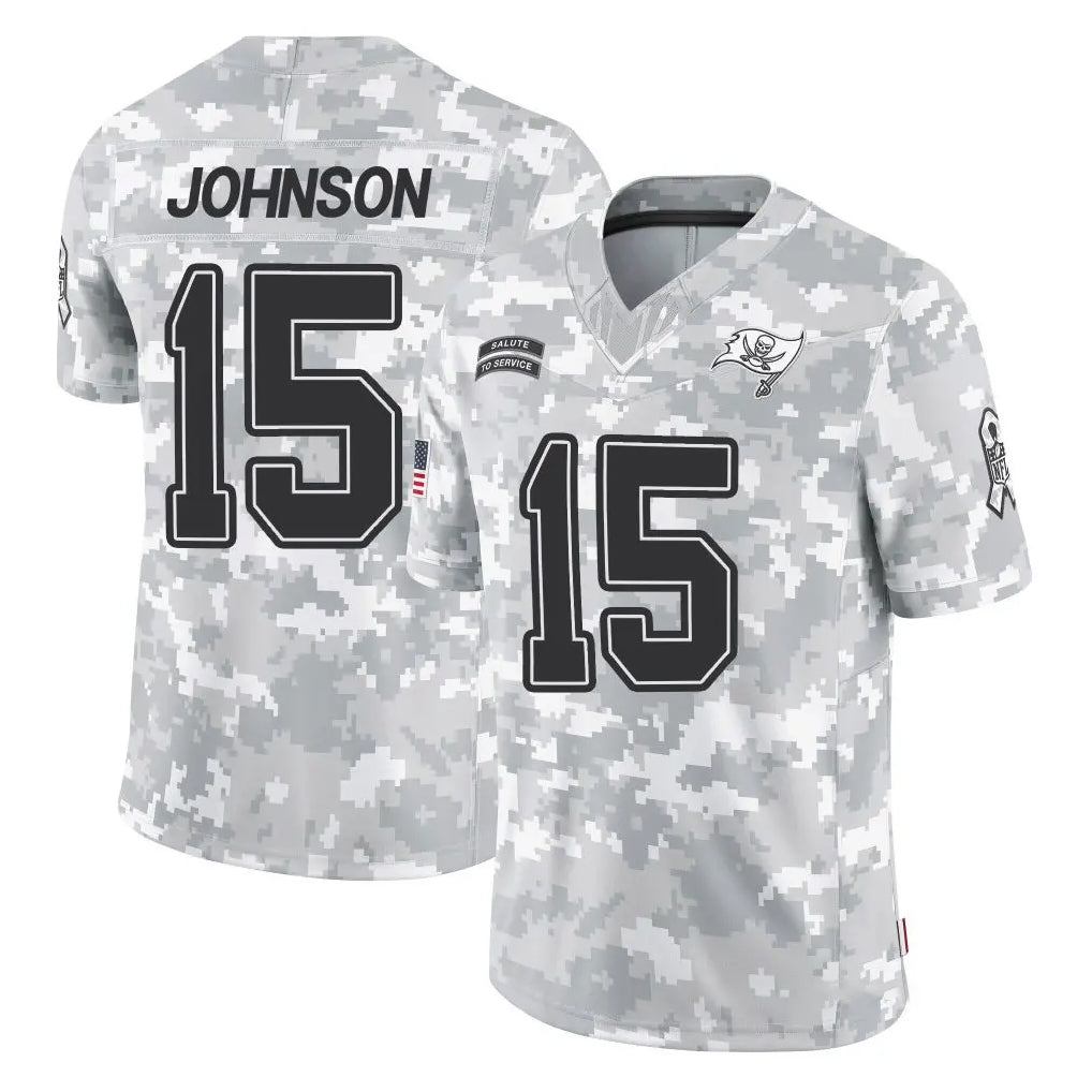 TB.Buccaneers #15 Tez Johnson Player Arctic Camo Limited Salute To Service Home Game Odoa Stitched Jerseys