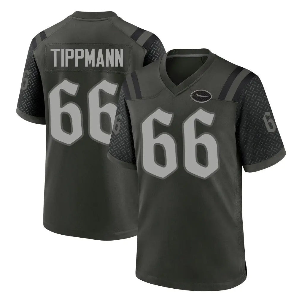 NY.Jets #66 Joe Tippmann Player Green 2025 Rivalries Collection Home Game Odoa Stitched Jerseys