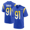 LA.Rams #91 Kobie Turner Player Royal Home Game Odoa Stitched Jerseys