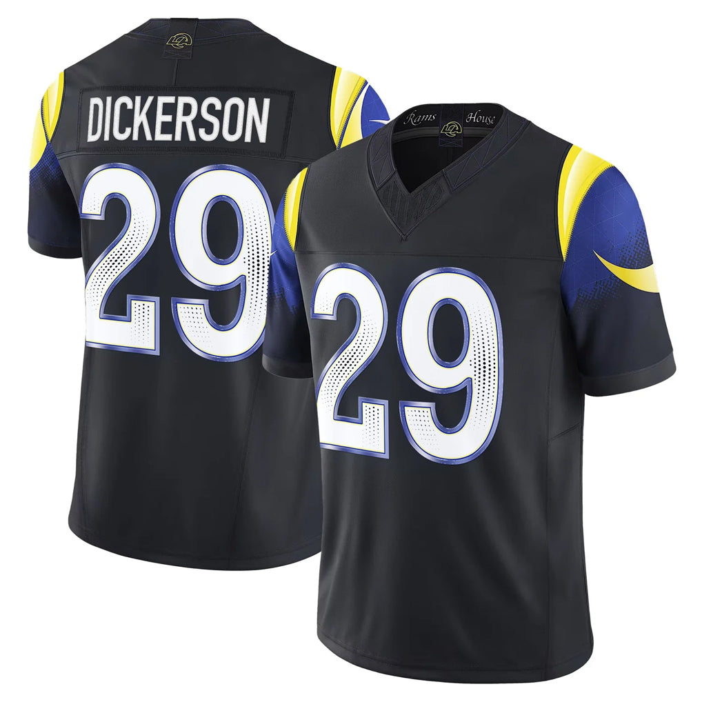 LA.Rams #29 Eric Dickerson Player Black Rivalries Vapor Limited Odoa Stitched Jerseys