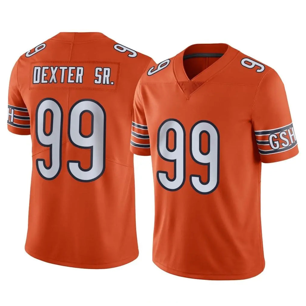 C.Bears #99 Gervon Dexter Sr. Player Orange Alternate Vapor Limited Home Game Odoa Stitched Jerseys