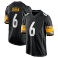 P.Steelers #6 Patrick Queen Player Black Home Game Odoa Stitched Jerseys