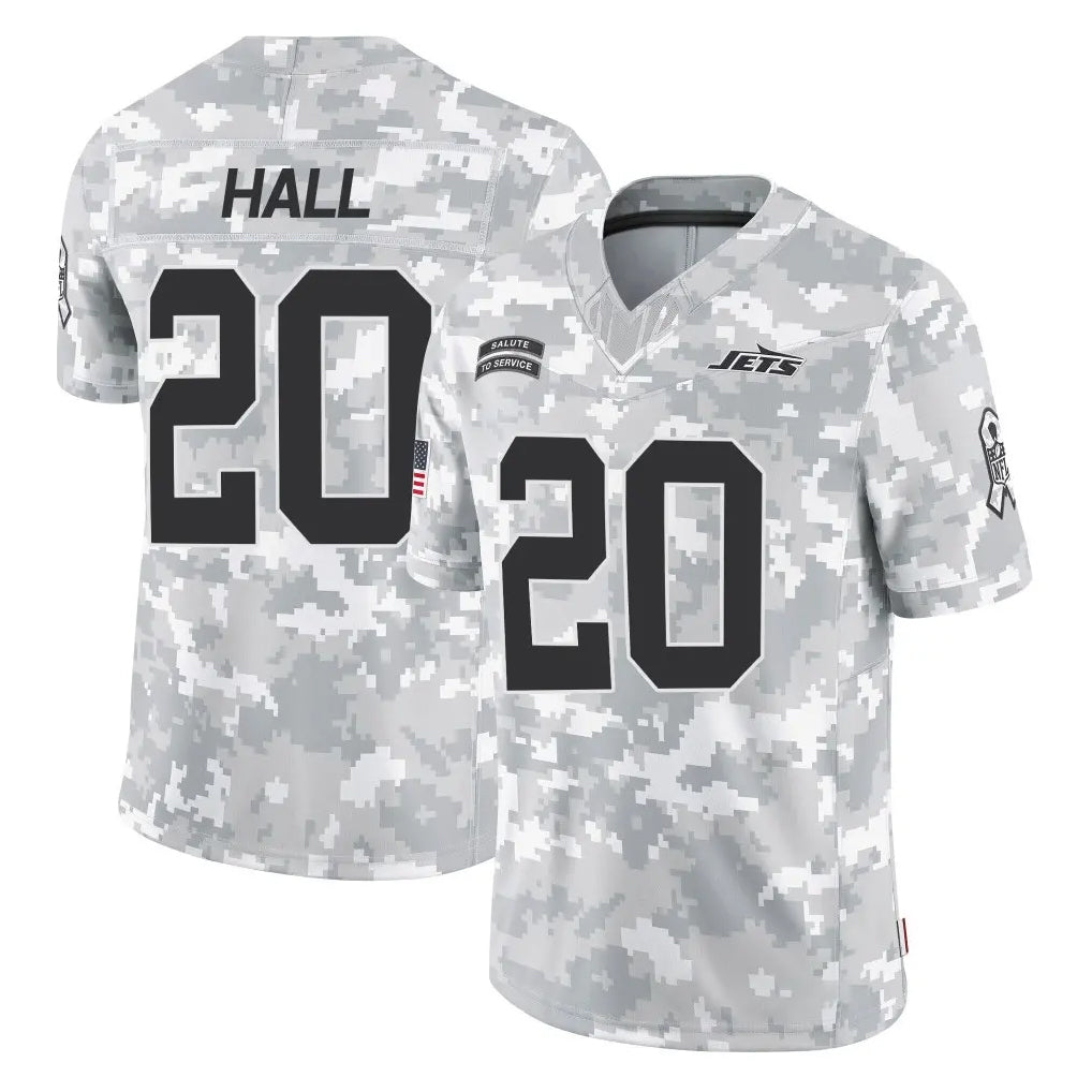 NY.Jets #20 Breece Hall Player Arctic Camo Salute to Service Limited Game Odoa Stitched Jerseys