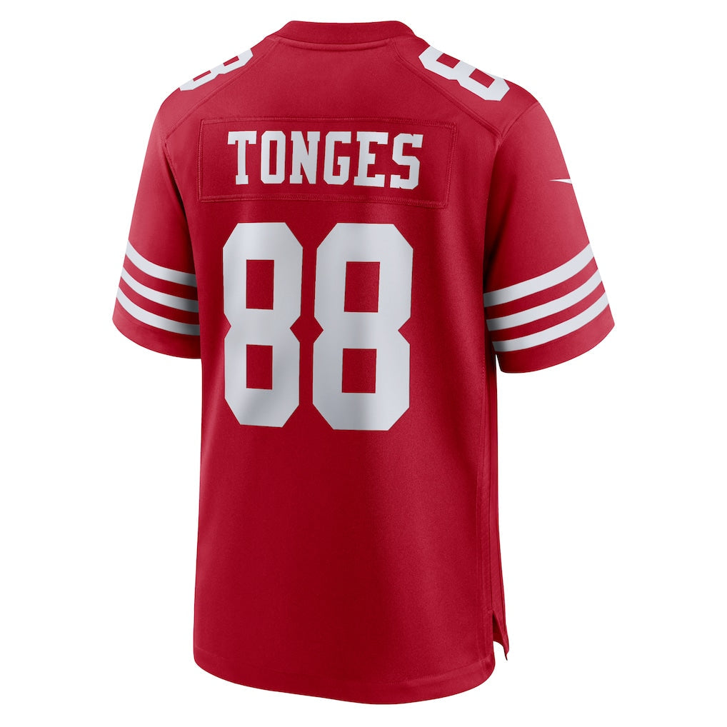 Odoa SF.49ers #88 Jake Tonges Scarlet Team Game Jersey