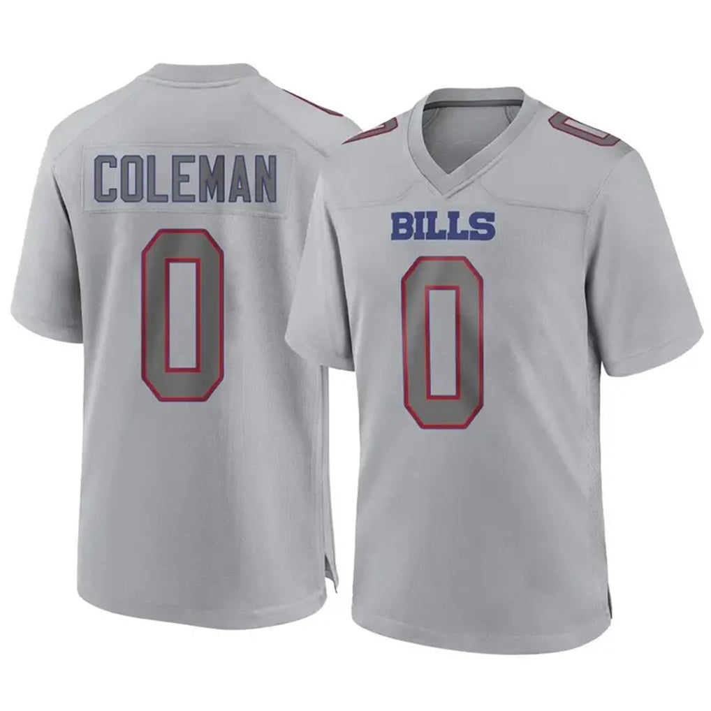 B.Bills #0 Keon Coleman Player Gray Home Game Odoa Stitched Jerseys