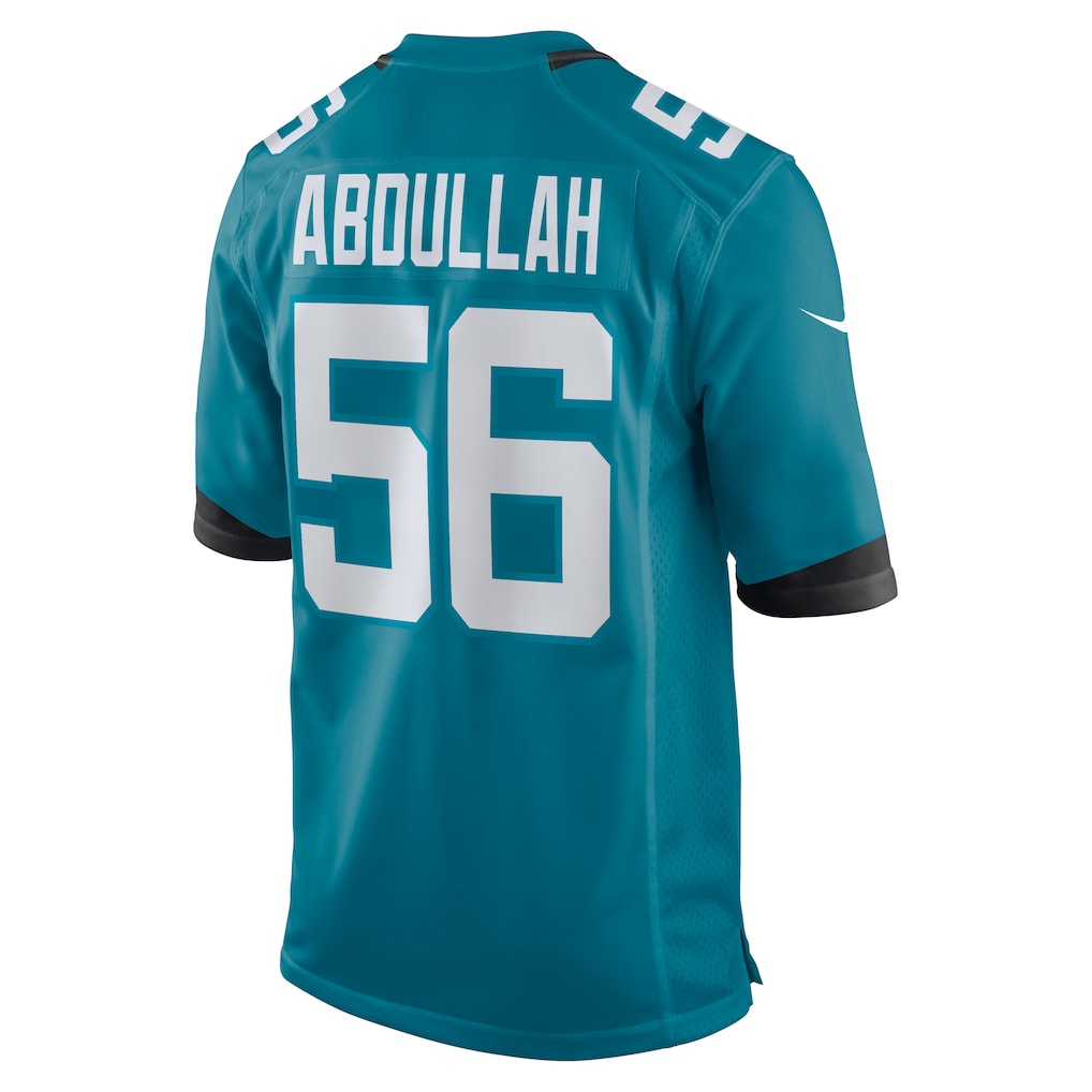 Odoa J.Jaguars #56 Yasir Abdullah Teal Team Game Jersey
